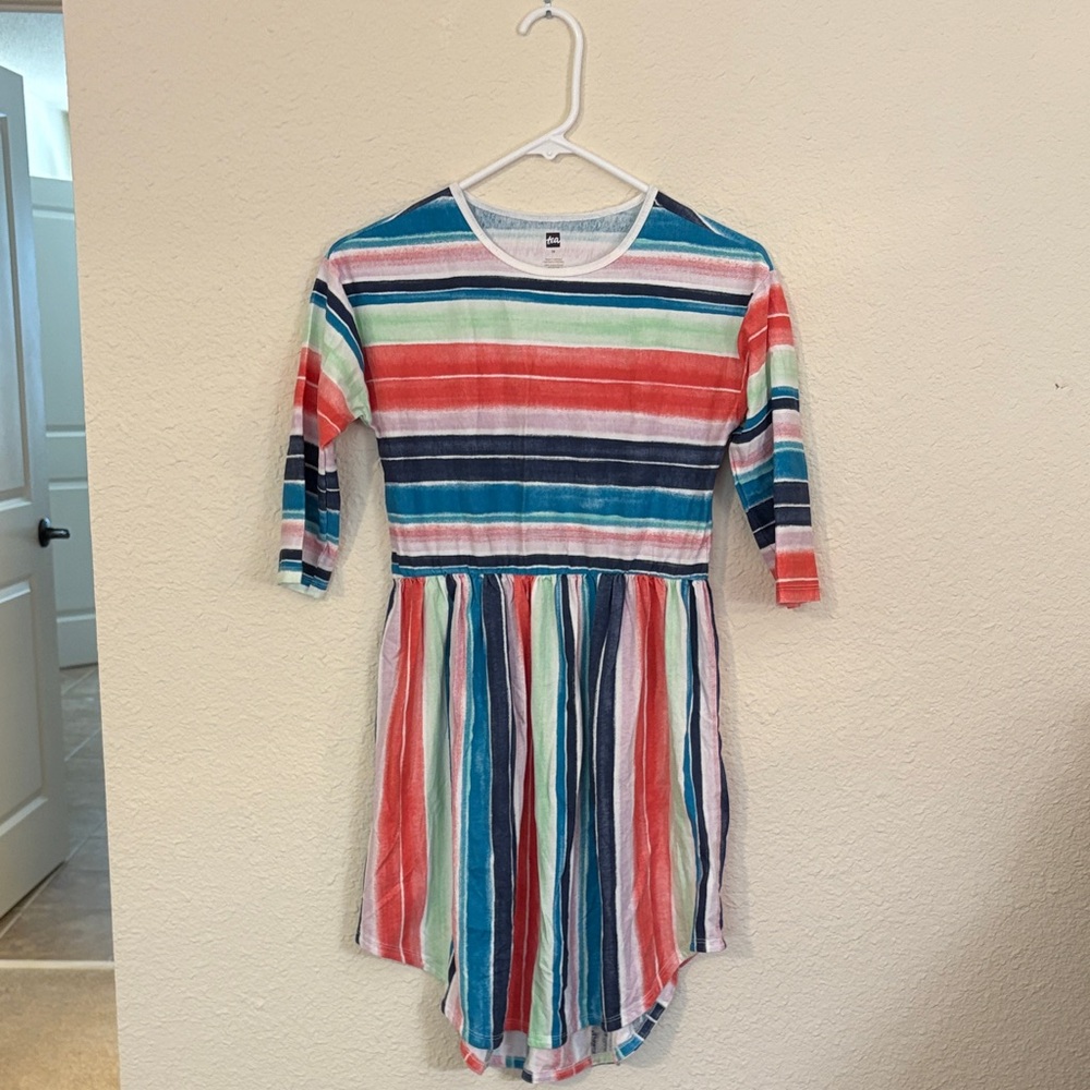 EUC Tea Collection Colorful Striped Kids Dress
